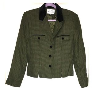 Vintage Le Suit Paris New York Plaid design blazer